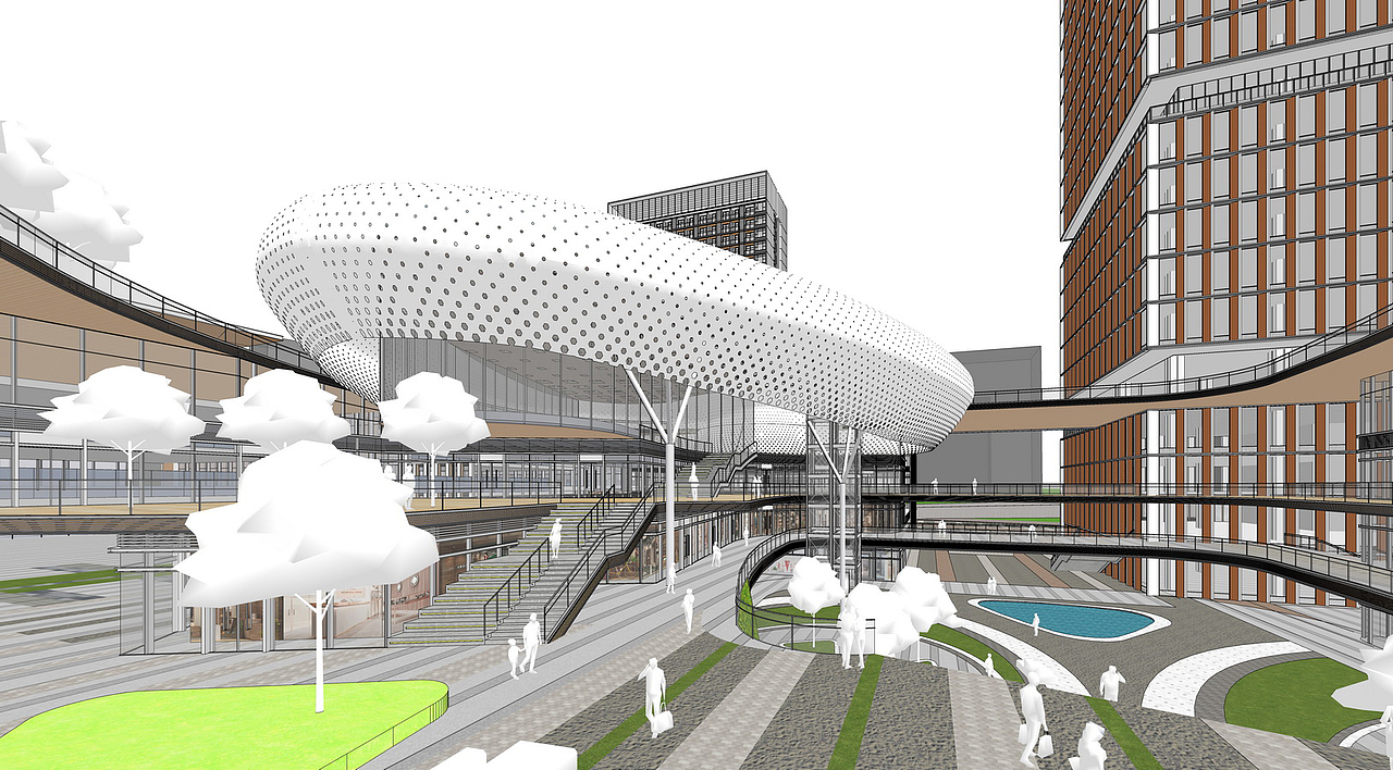 宏发集团总部园区SU模型下载