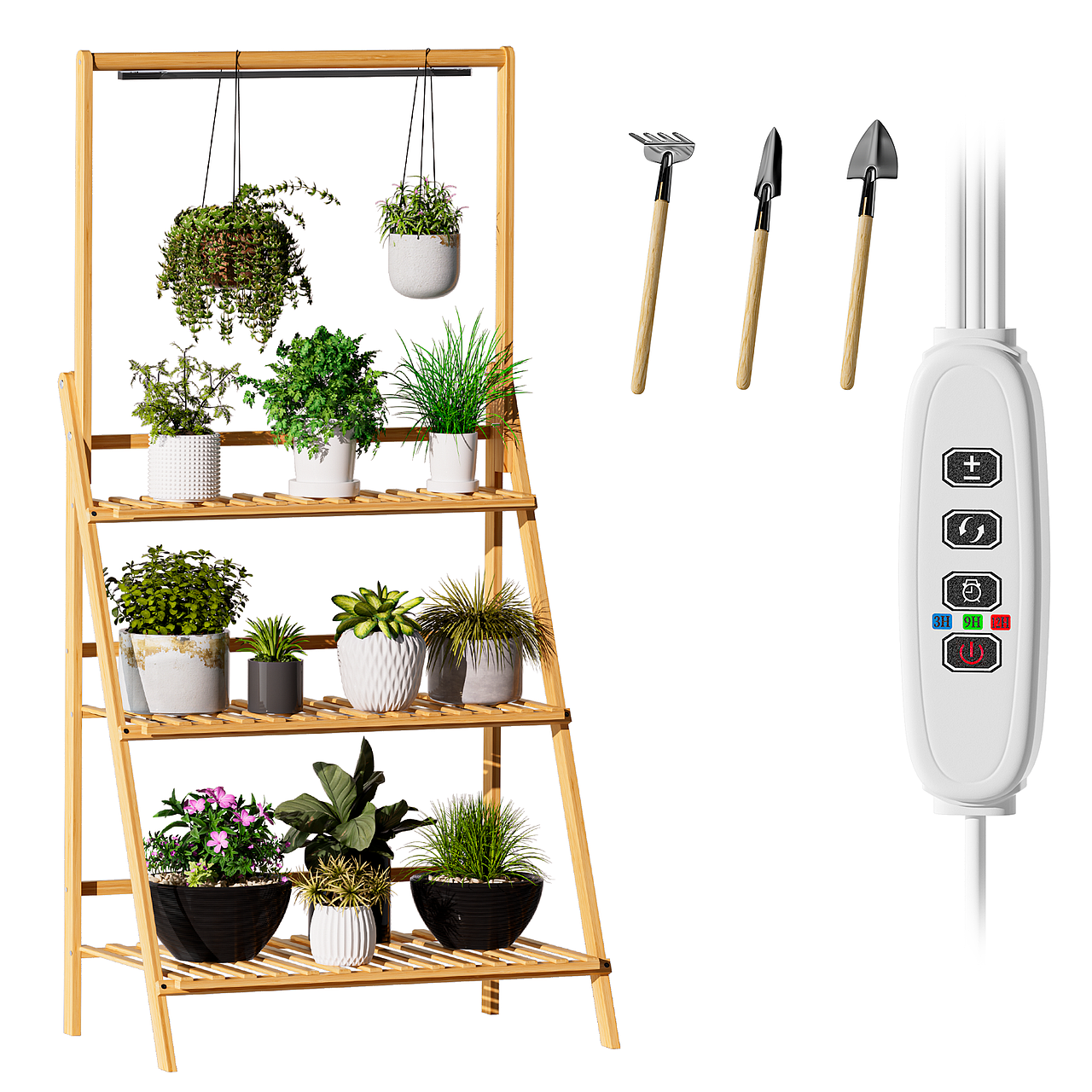 主图A+(LED盆栽木架)