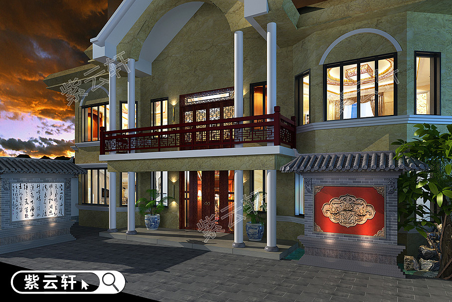 紫云轩别墅中式装修风格