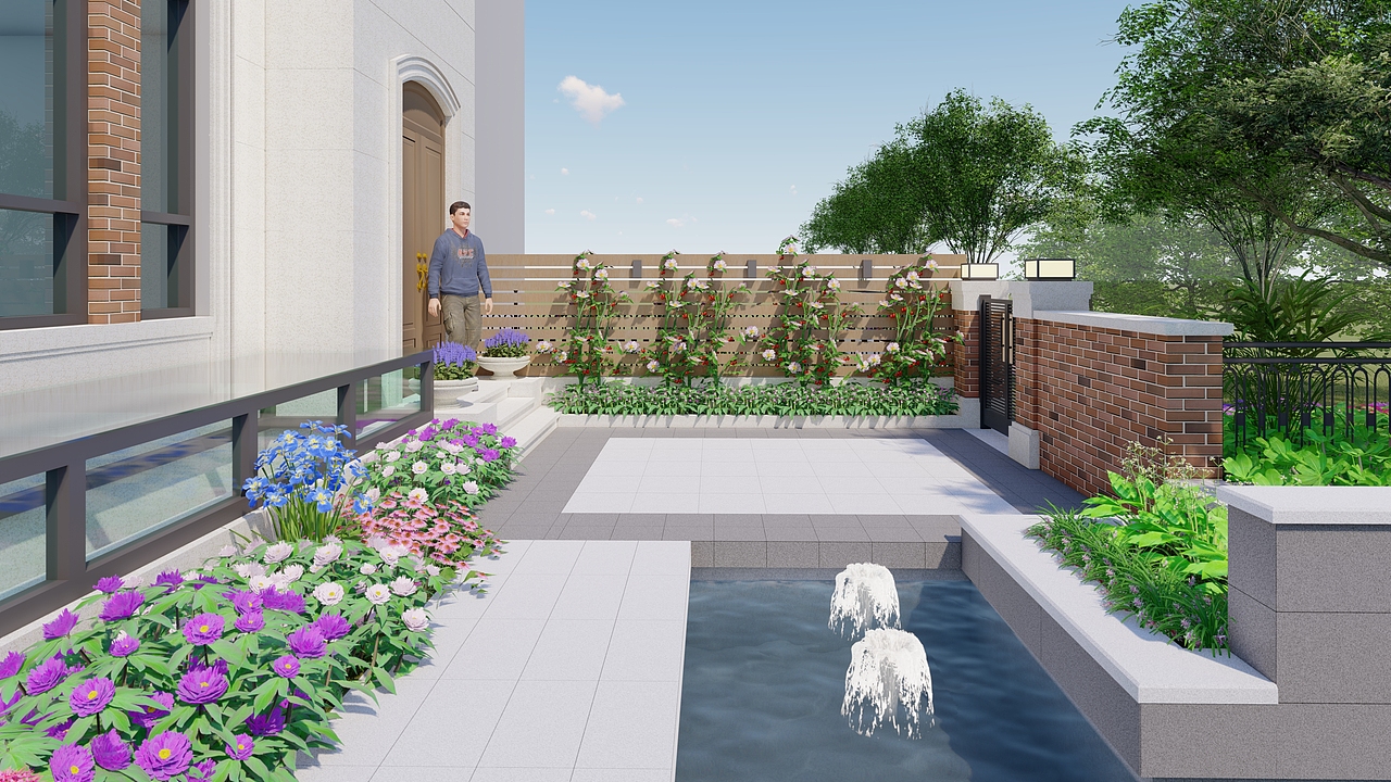 现代庭院景观（图ZMzQ4NDM5NzU2） - 景观设计 - 站酷设计师浩然张的景观世界原创素材 - 站酷ZCOOL