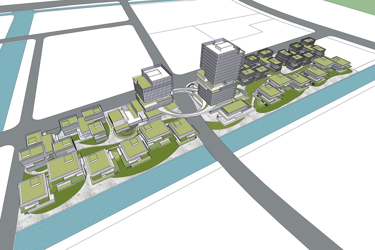 科技研发产业园SU模型下载