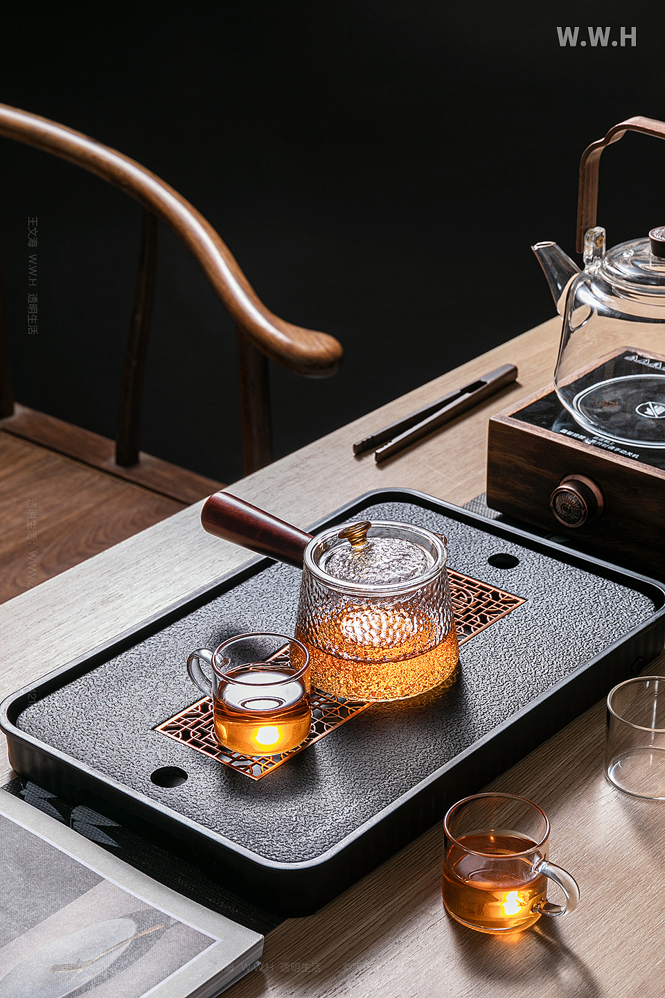 玻璃茶具| 茶盘 | 茶壶 | 茶杯 | 茶具 | 饮具（图ZMzM2NjE5MzU2） - 产品摄影 - 站酷设计师王文海原创素材 - 站酷ZCOOL
