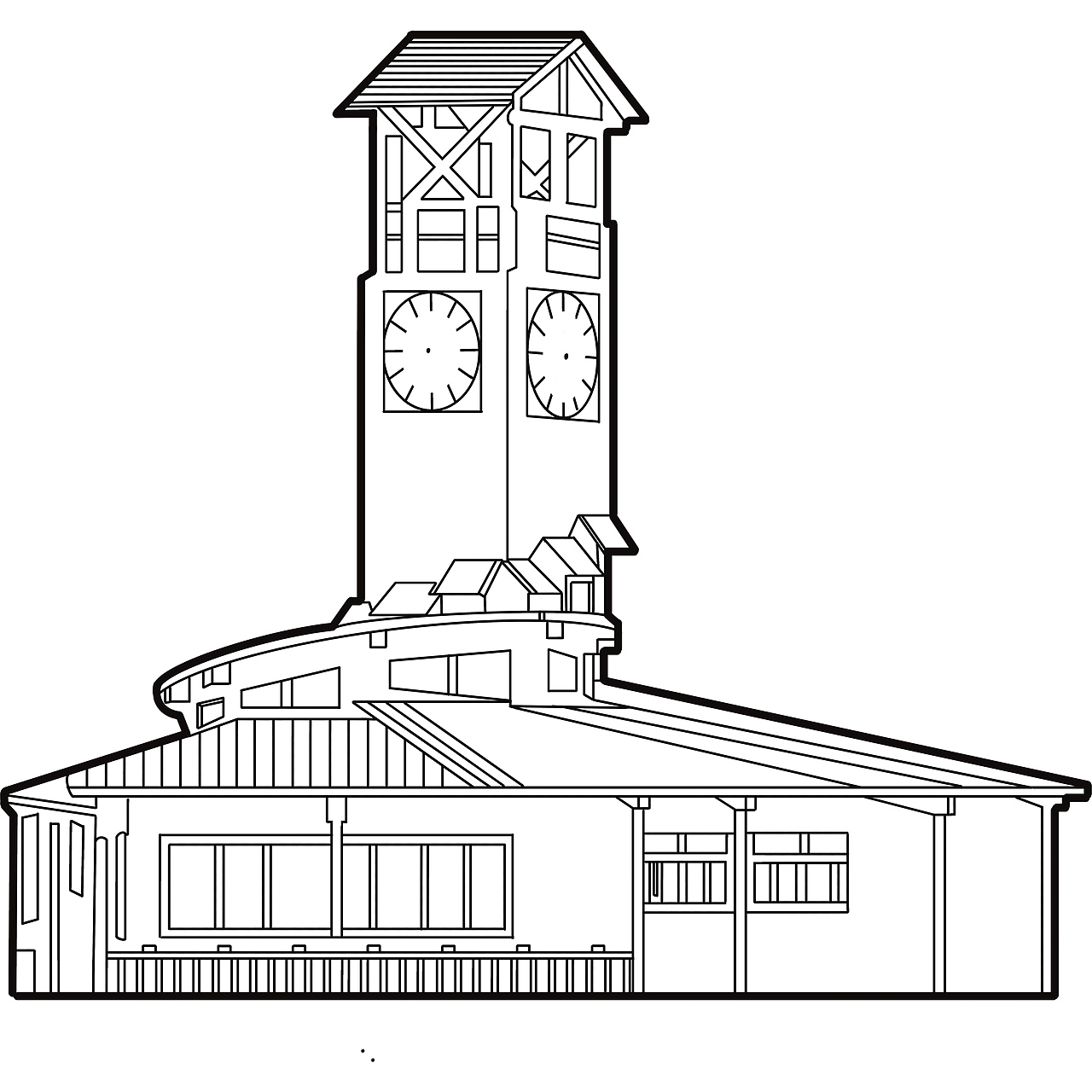 中国建筑线稿集合