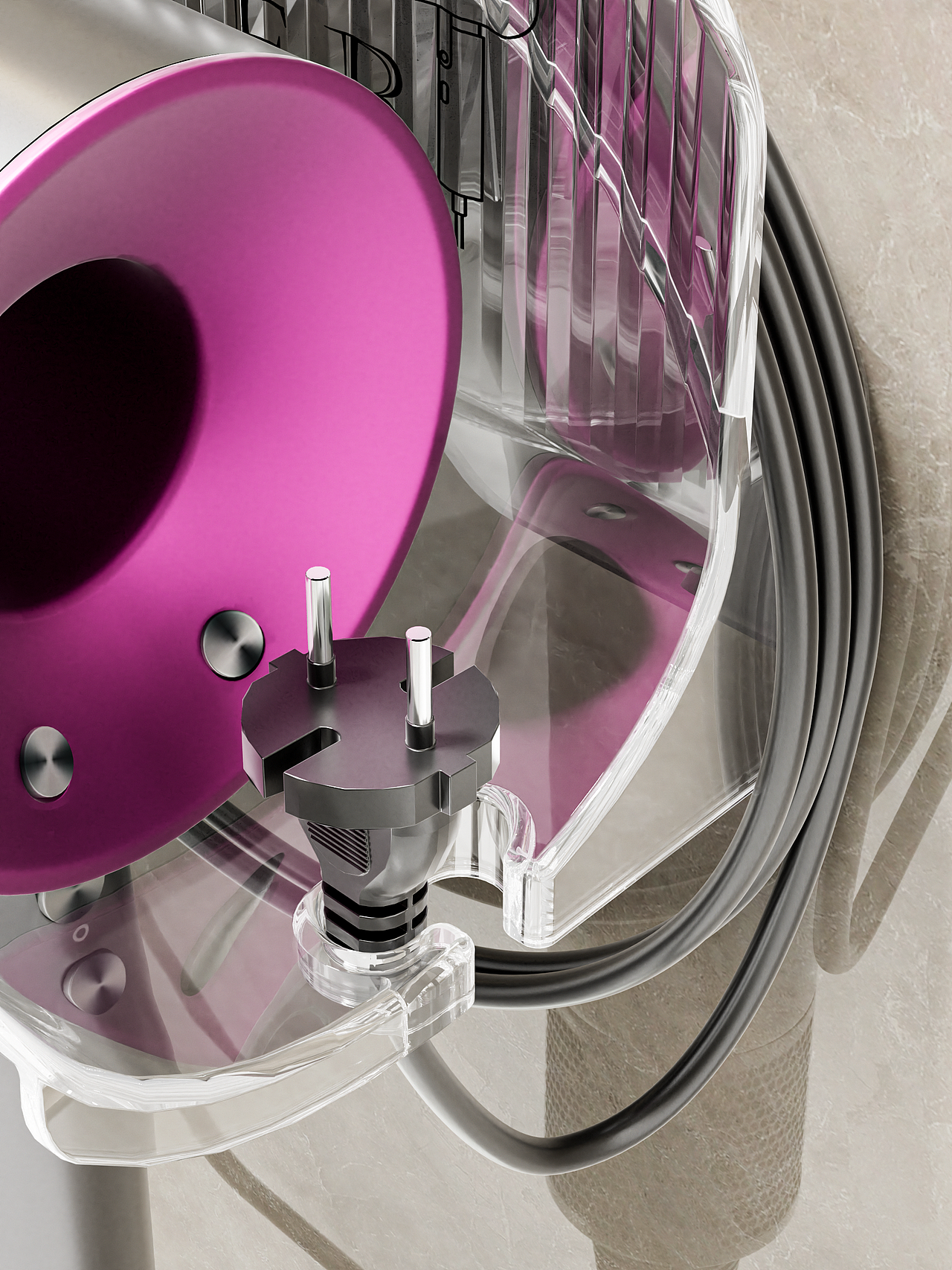 奶油风吹风机置物架