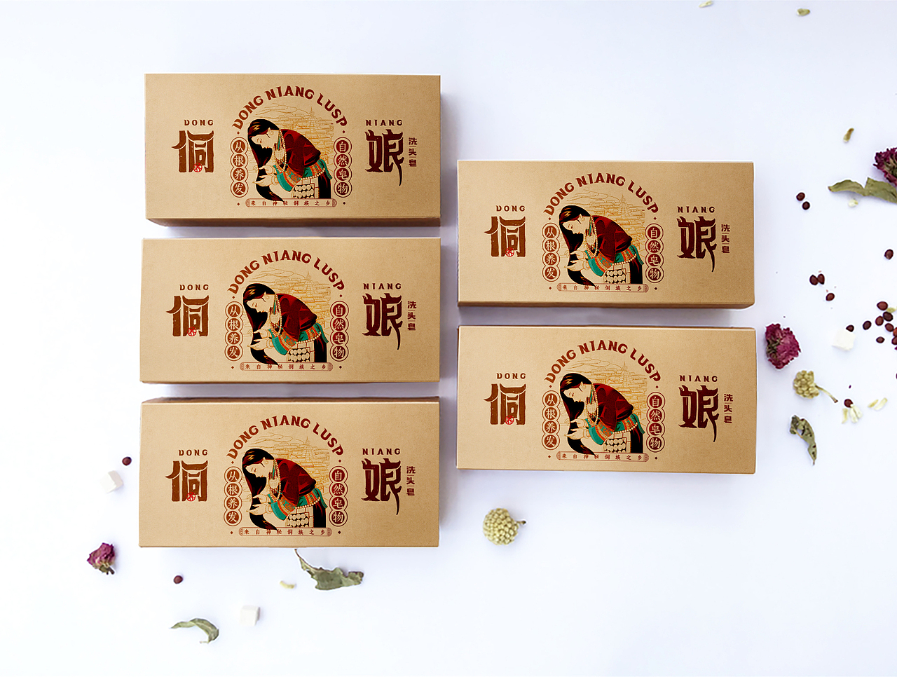 如鱼I侗娘古法手作洗头皂包装设计