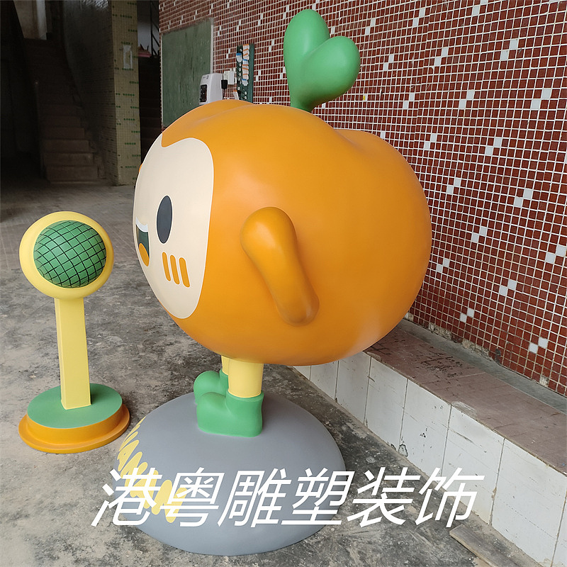 卡通三喵玻璃钢纤维奶茶店IP雕塑摆件装饰