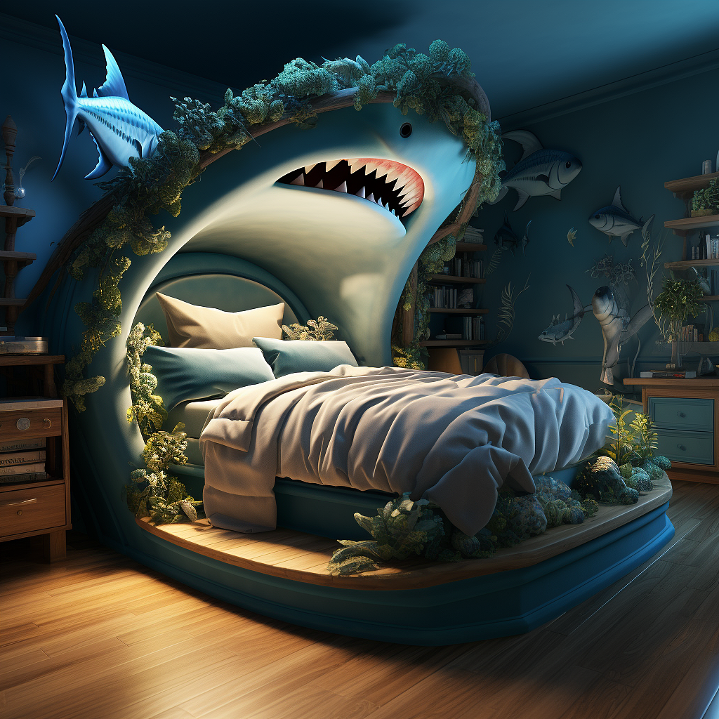 原创鲨鱼床