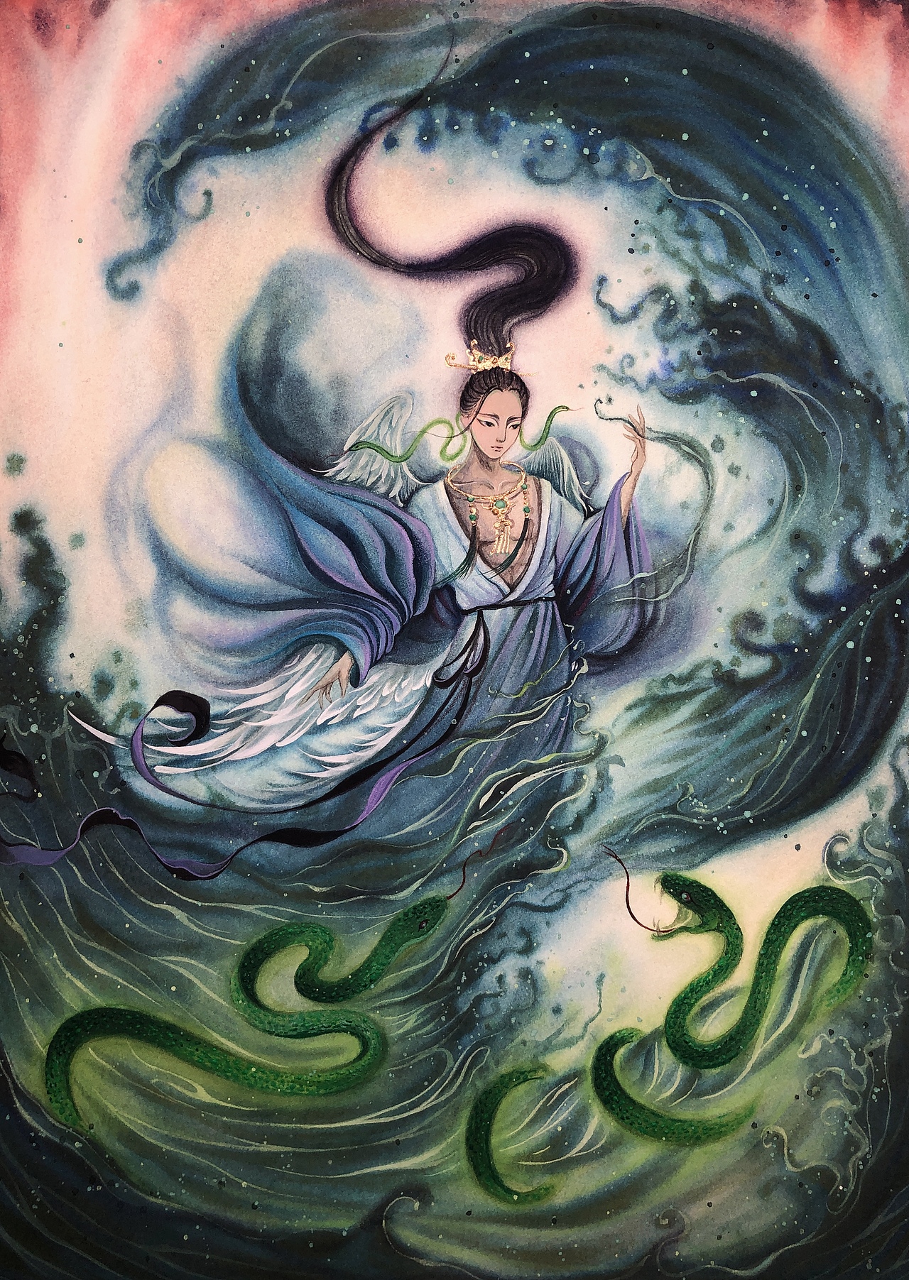 禺强为传说中的海神,风神和瘟神,也作"禺疆","禺京",是黄帝之孙.