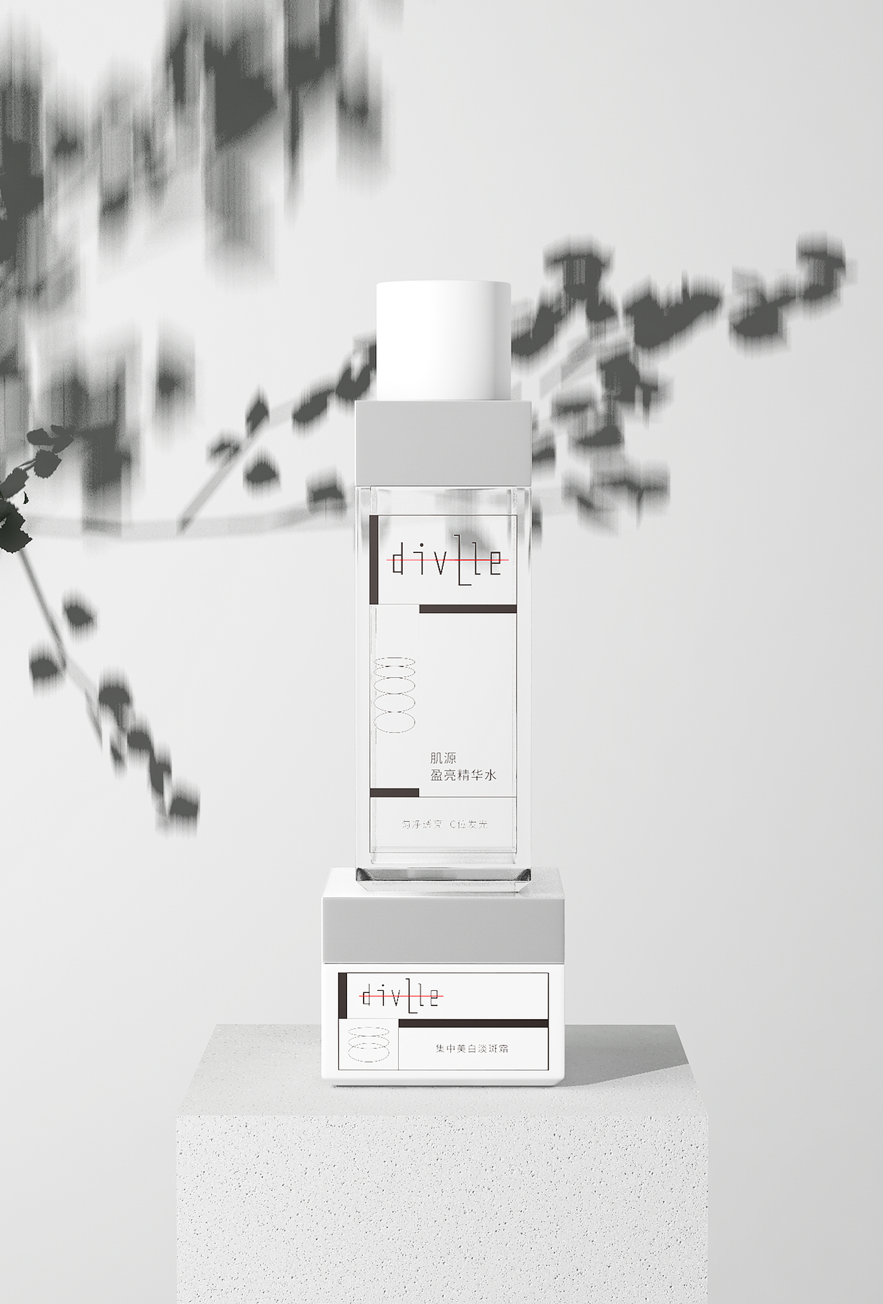 DIVLLE肌源美白系列｜护肤品包装设计（图ZMzEwOTA2NTI4） - 包装 - 站酷设计师吃饱睡不饱原创素材 - 站酷ZCOOL