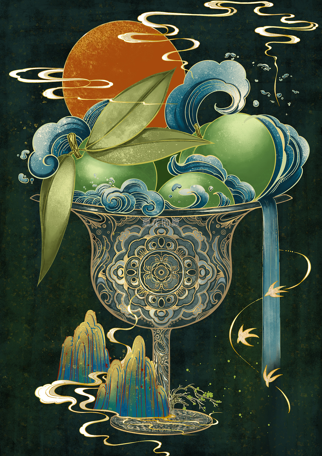 二十四节气原创插画-芒种