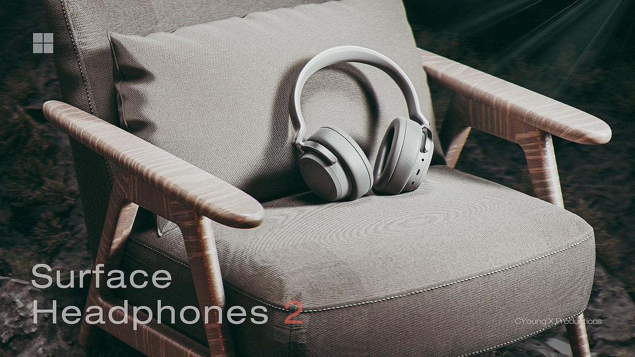 产品渲染——微软耳机（图ZMzY5OTgzMTY4） - 产品 - 站酷设计师瘦巴巴的小爷们原创素材 - 站酷ZCOOL