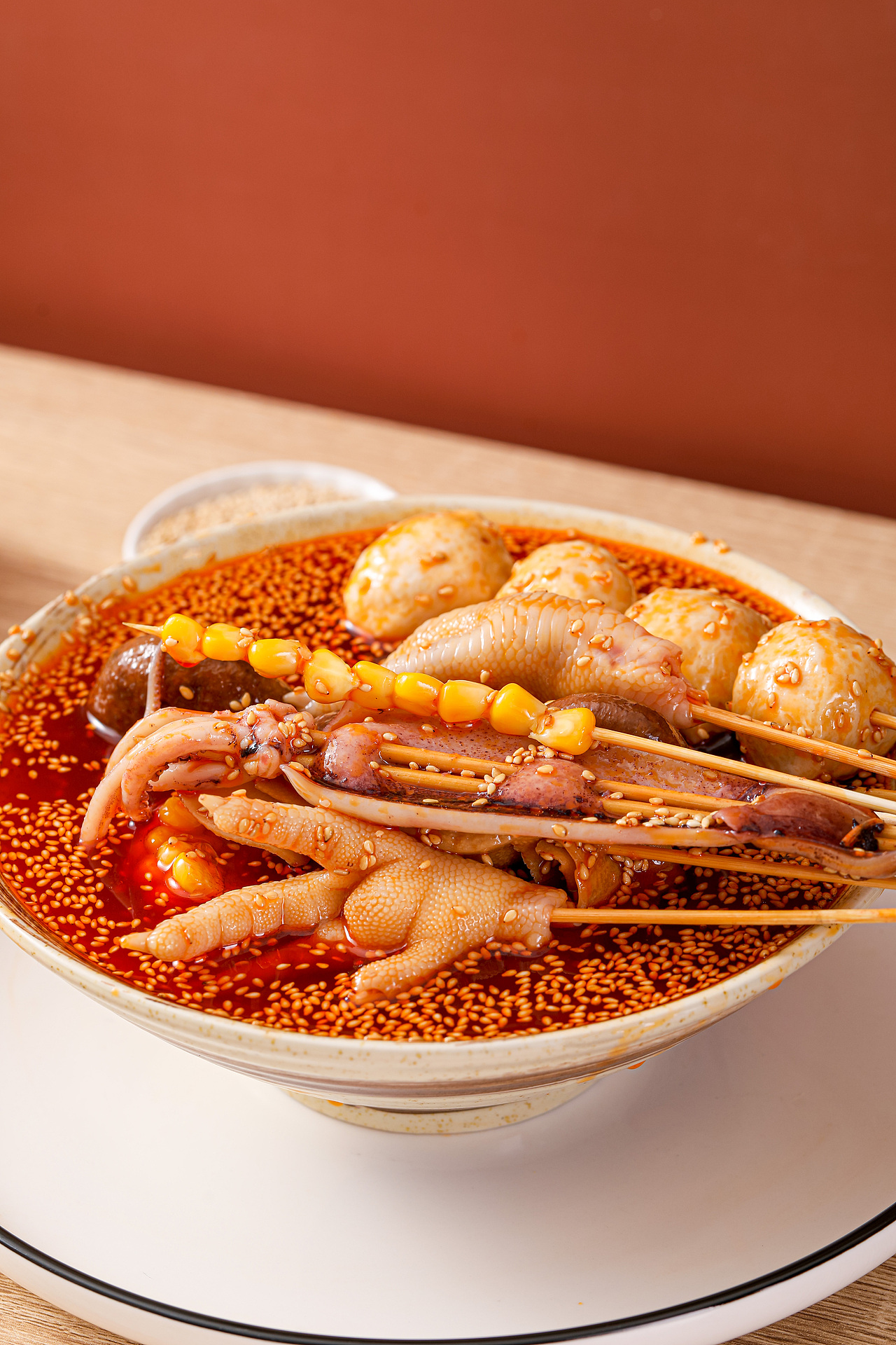 红油钵钵鸡调味料 藤椒辣椒油鸡爪鱿鱼 火锅底料丸子