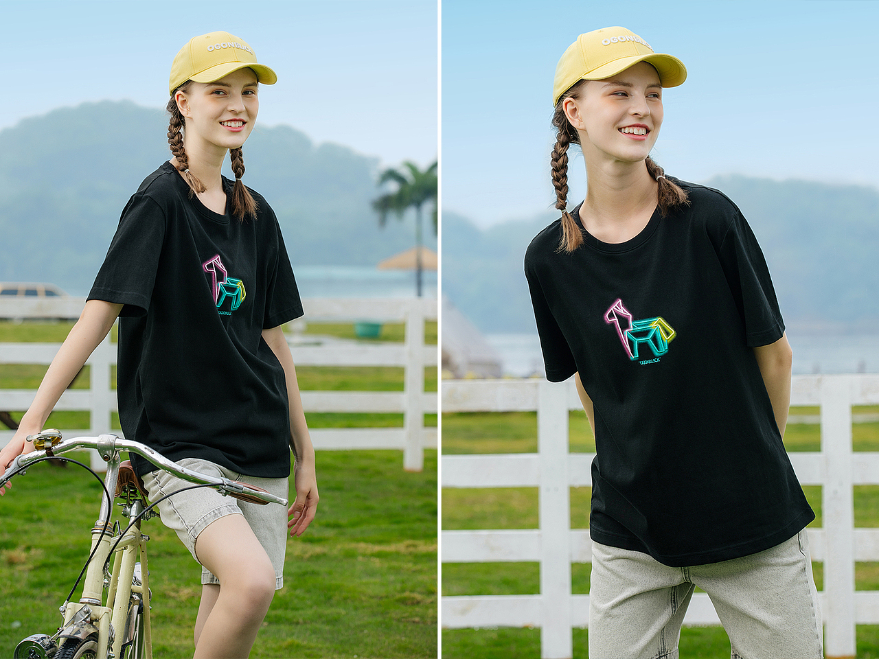 雨天拍的一组户外电商服装片