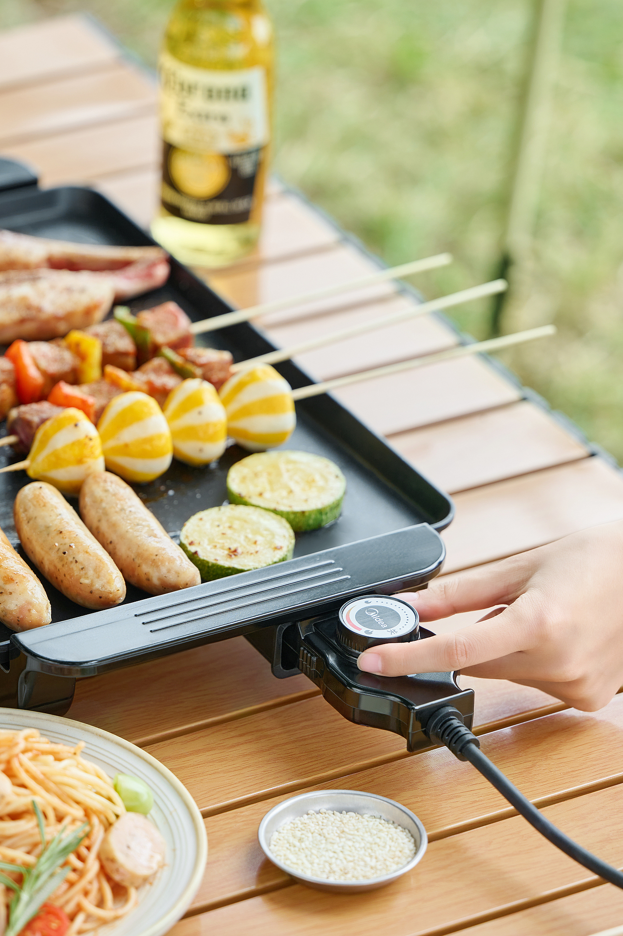 华凌围炉煮茶器/美的烧烤盘/户外露营拍摄