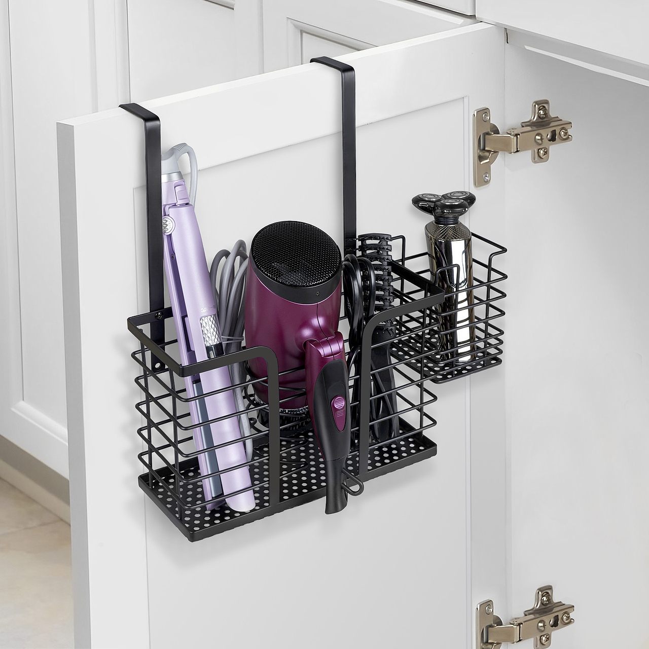 亞馬遜黑色吹風筒收納架精修設計攝影（圖ZMzQyMTMwMzQ0） - 電商 - 站酷設計師橙子醬醬原創(chuàng)素材 - 站酷ZCOOL