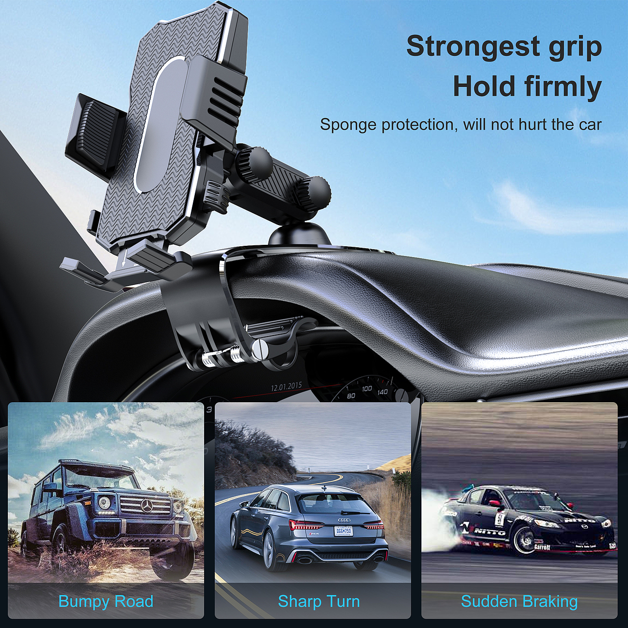 亚马逊汽车支架车载支架渲染设计排版