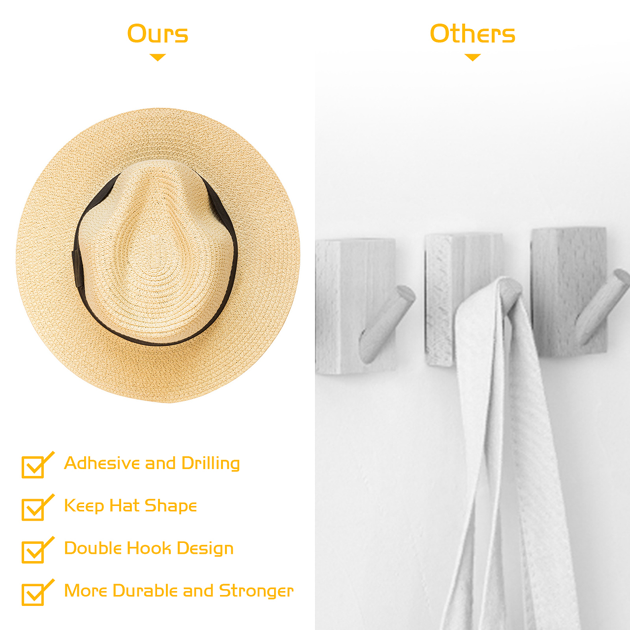  14Pcs棒球帽挂钩