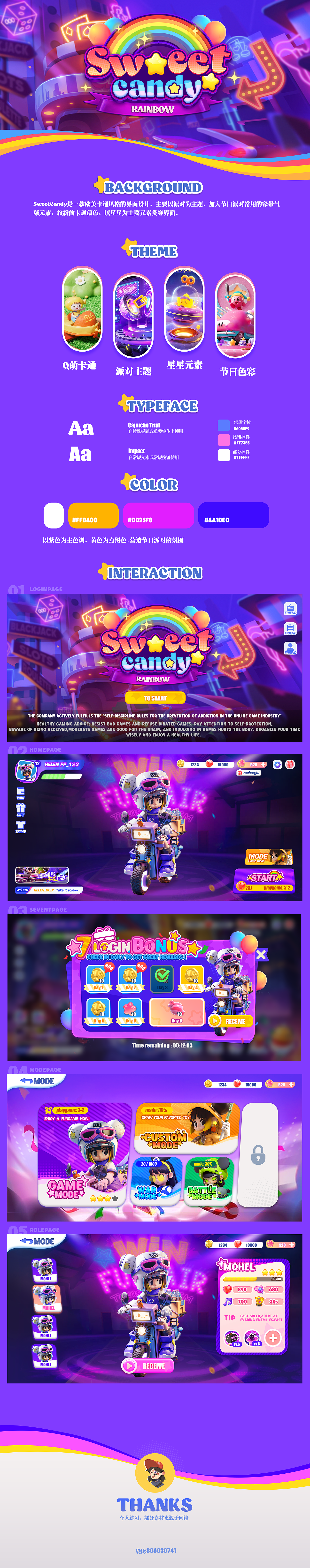 欧美卡通界面练习