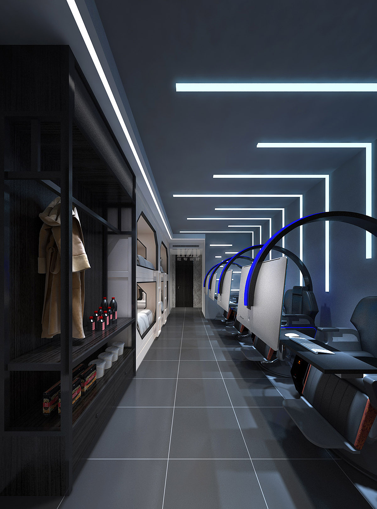 成都亨创电竞酒店-济南电竞酒店设计公司|红专设计（图ZMzEyMDc2ODYw） - 酒店餐饮设计 - 站酷设计师红专设计更懂酒店原创素材 - 站酷ZCOOL