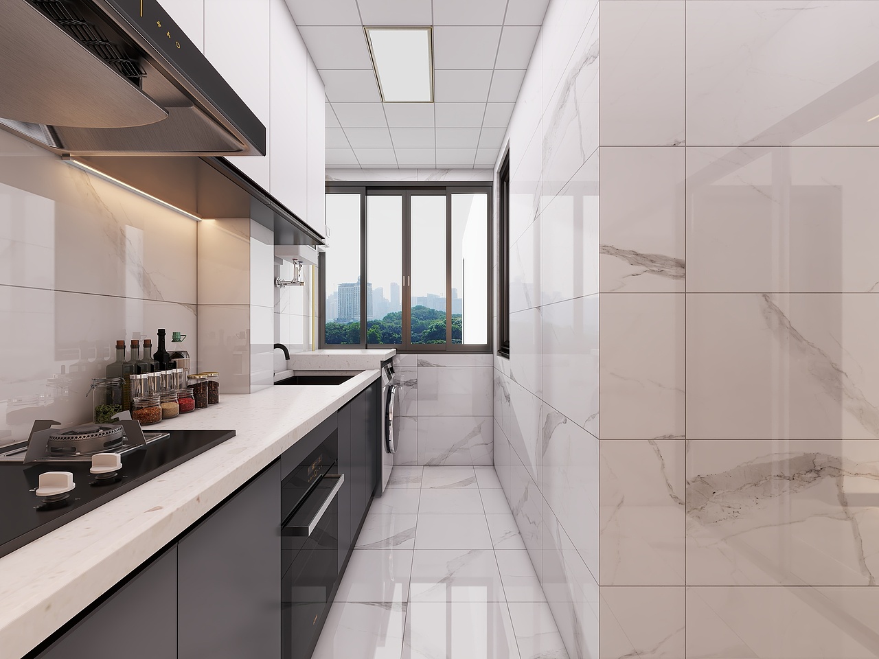 成都远大林语城南庭(77平方现代简约两居室)