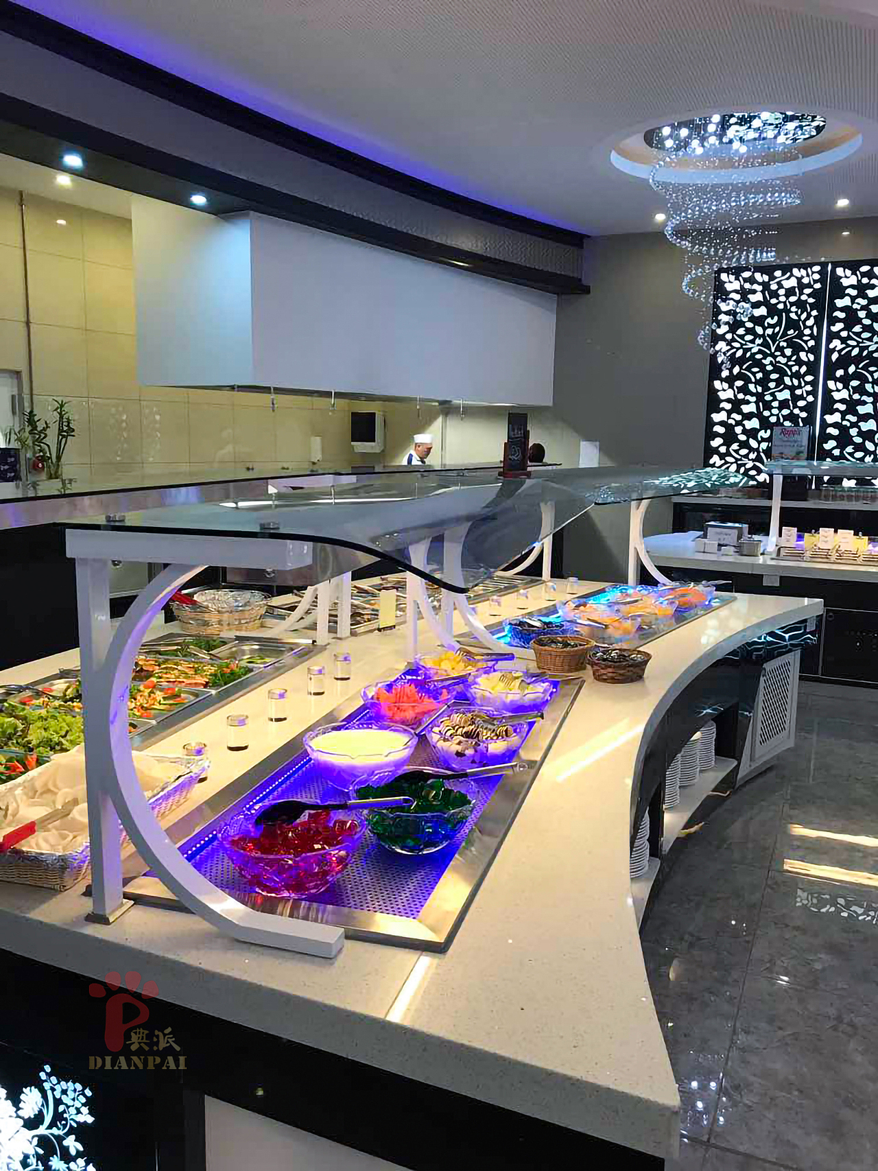 法国自助海鲜餐厅自助餐布菲台