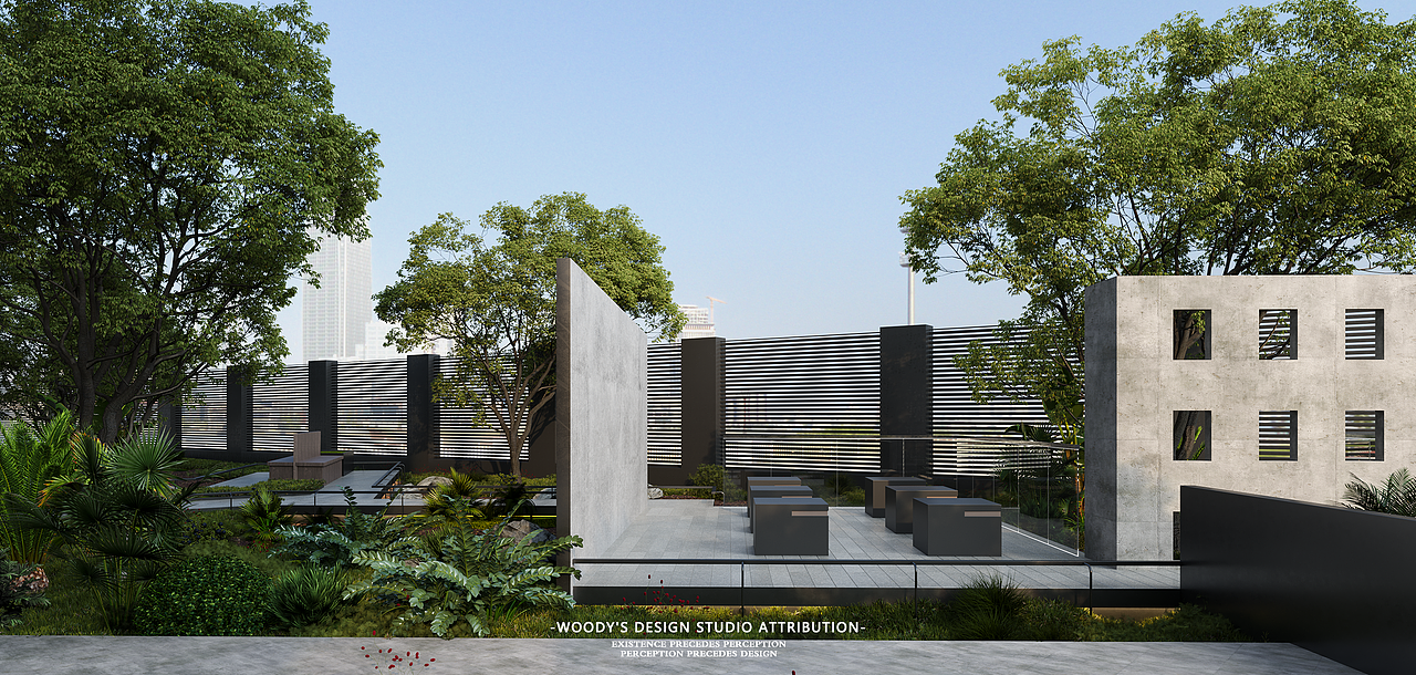 宁波某科技公司园区东首景观带设计