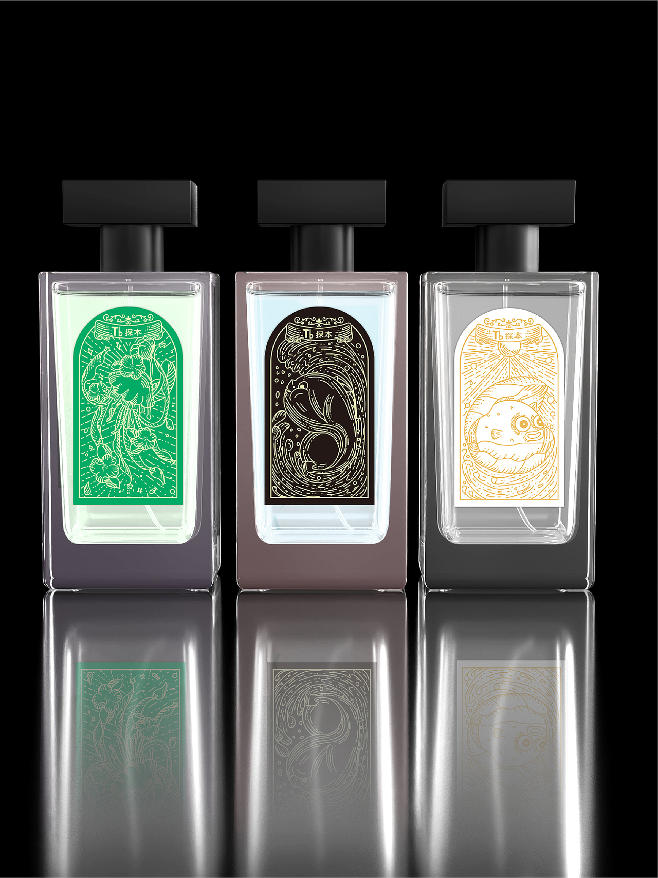 香水包装｜木刻风香水包装包装设计