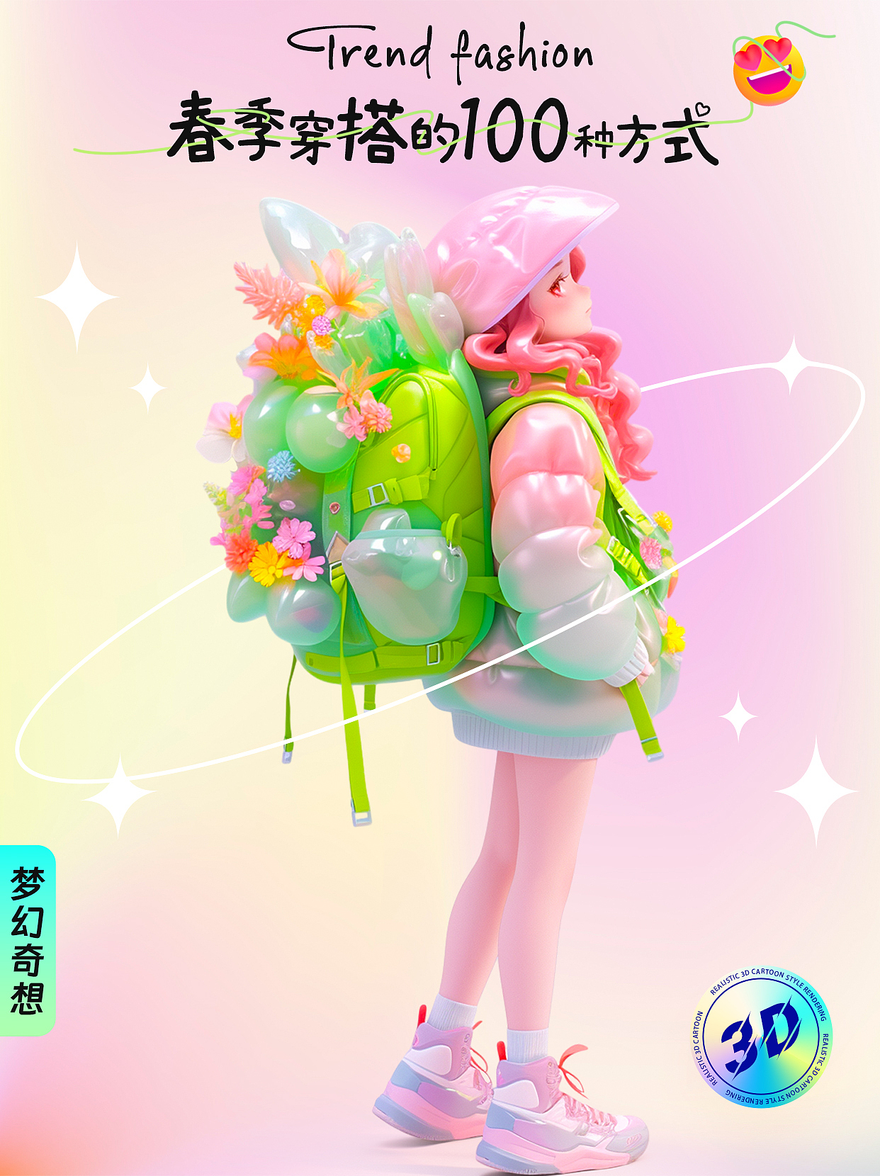 AIGC 创作｜Midjourney 3D人物时尚潮流穿搭