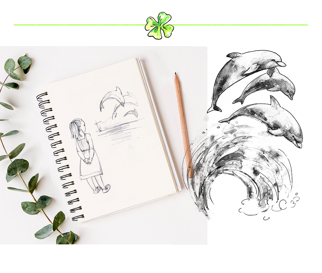 Watercolor illustrations for a children's boo