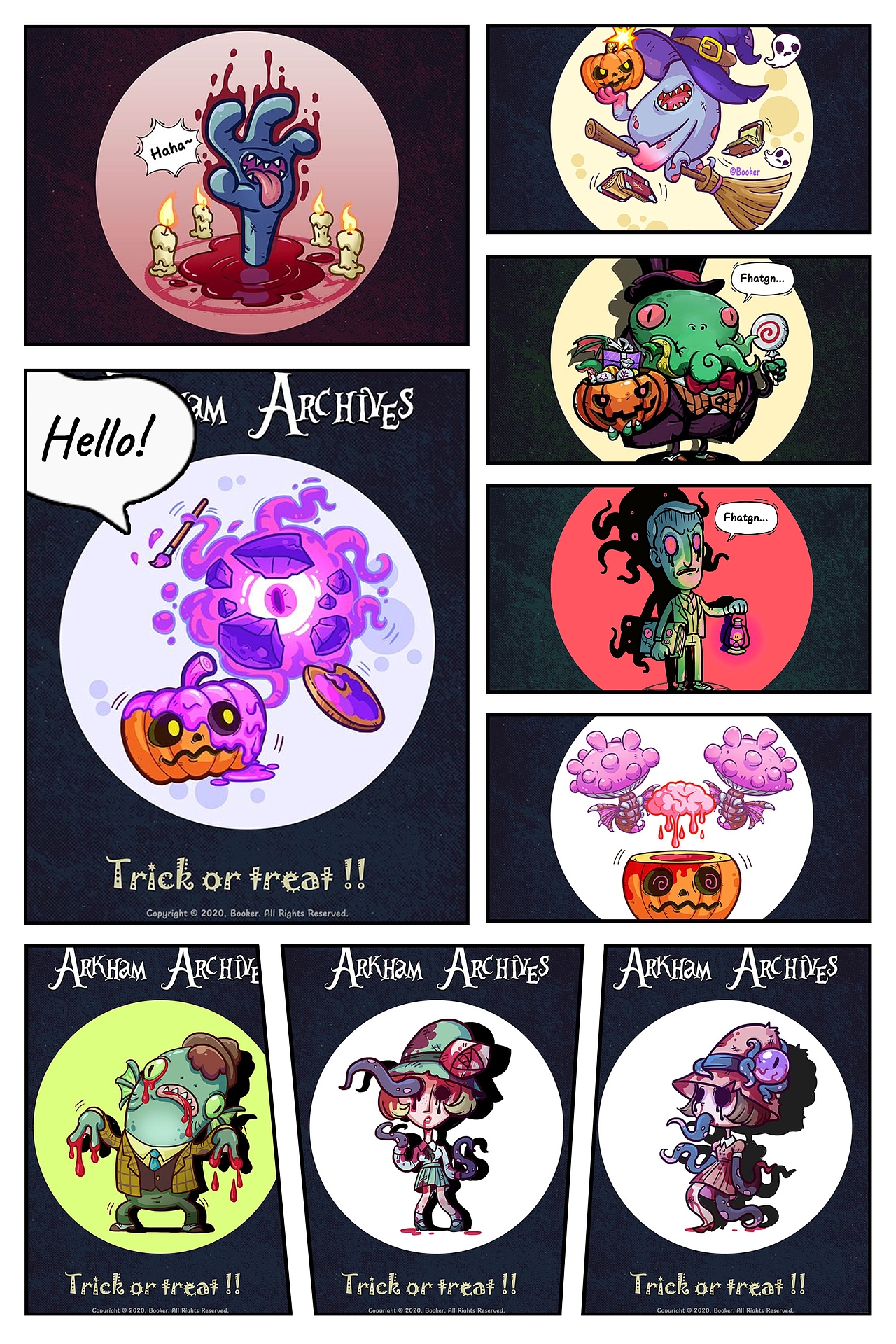 原创画集《狂想曲 克苏鲁趣味角色插画图鉴》