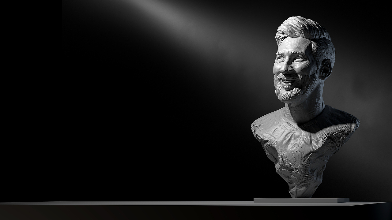 zbrush梅西人像雕塑（图ZMzI0NDgyMjAw） - 人物/生物 - 站酷设计师维克多果果原创素材 - 站酷ZCOOL