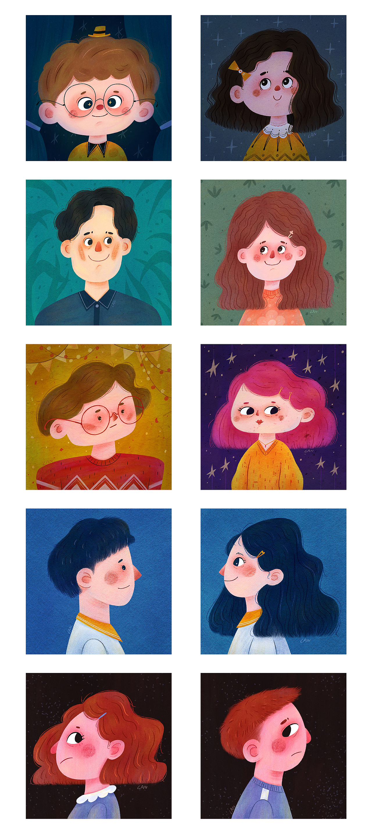 插画总结头像篇