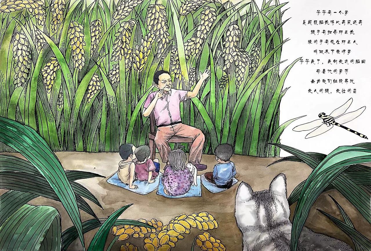 《袁花花與袁爺爺》——與袁花花一起緬懷袁隆平先生（圖ZMzAyMDQzNjMy） - 繪本 - 站酷設(shè)計(jì)師CGnature原創(chuàng)素材 - 站酷ZCOOL