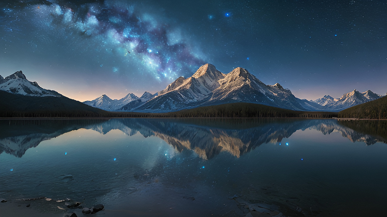 AI一键绘画 《山水风景人物插画》 AI人工智能