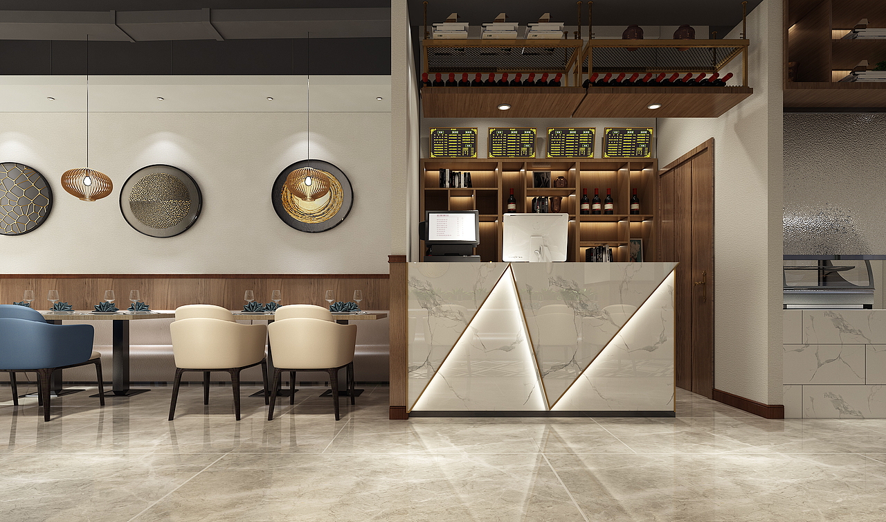 银川装修公司|银川面馆装修设计效果图