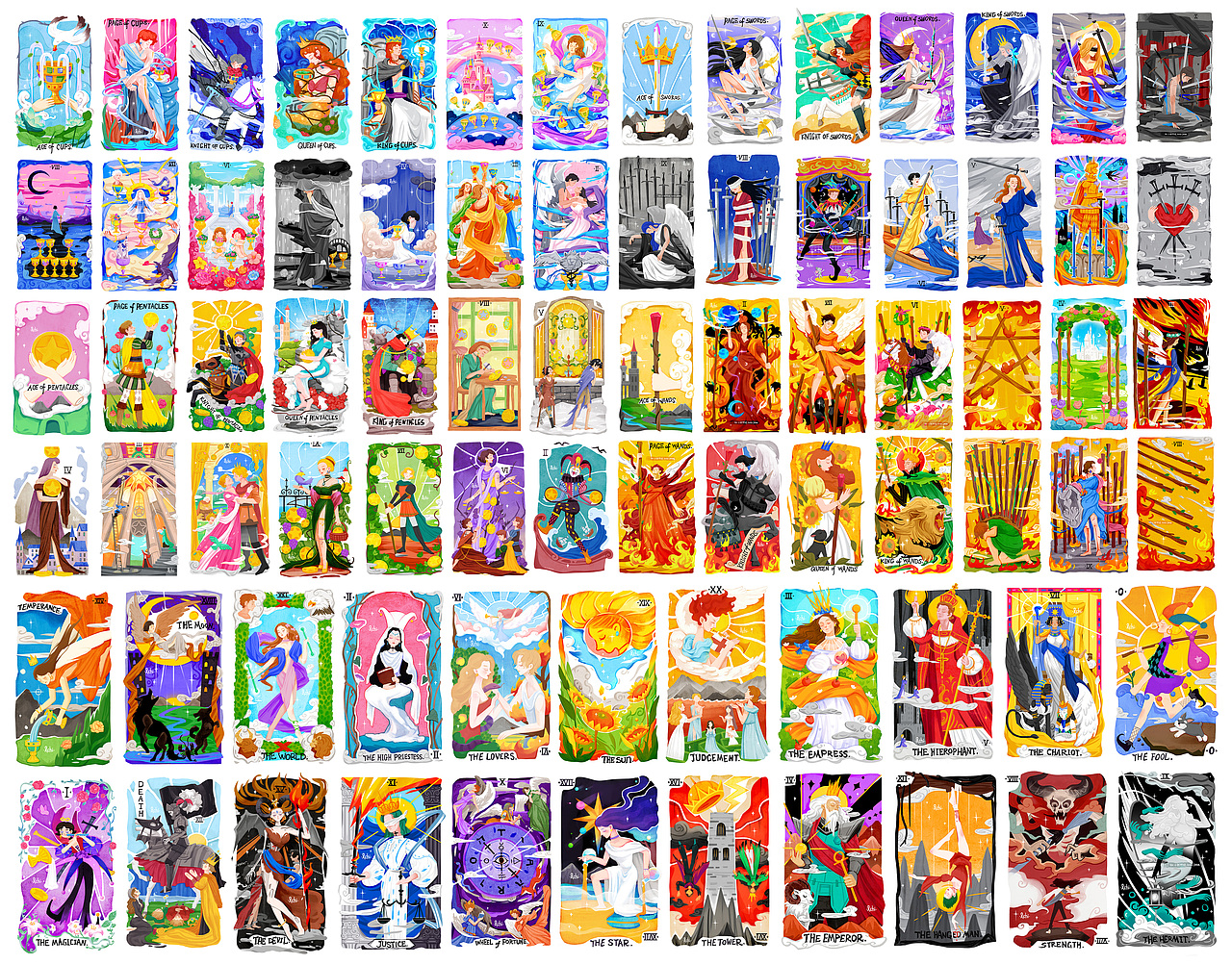 《梦游者·sleepwalker tarot》进度汇报&圣杯牌组插画(图ZMzA0ODAxNDc2) - 新锐潮流插画 - 站酷设计师小鼠阿迟原创素材 - 站酷ZCOOL