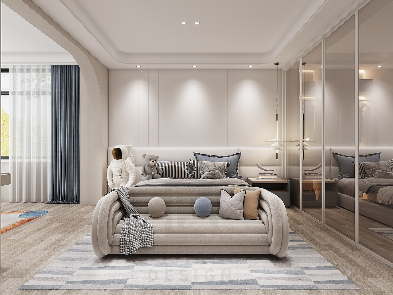 暖色调现代风格,尽显温柔