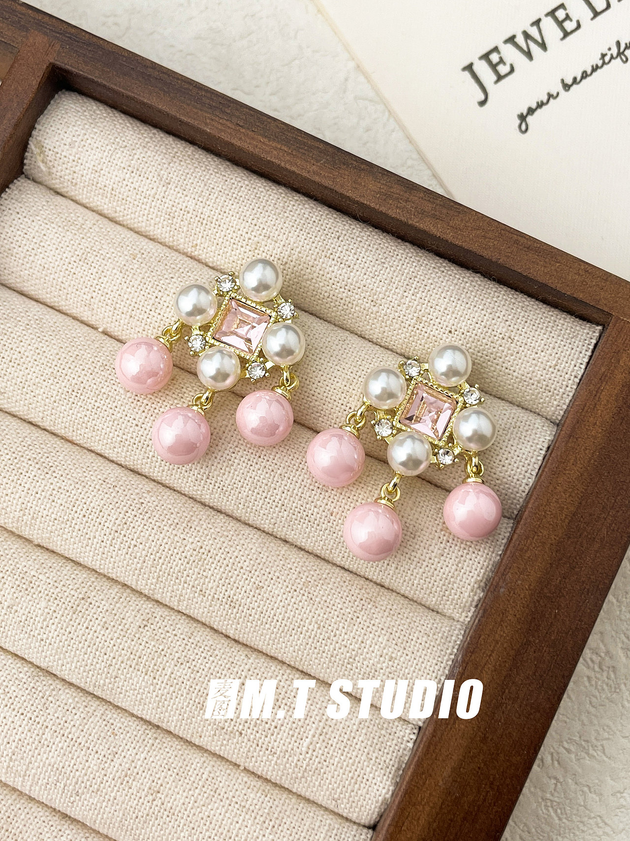 饰品拍摄 手机片饰品拍摄 网红风格耳饰静物平铺拍照