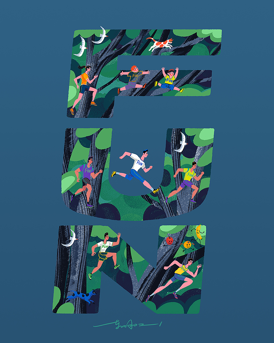 广本FUN跑团定制服装插画（图ZMzA3NjU1NjQ0） - 商业插画 - 站酷设计师田东明DMD原创素材 - 站酷ZCOOL