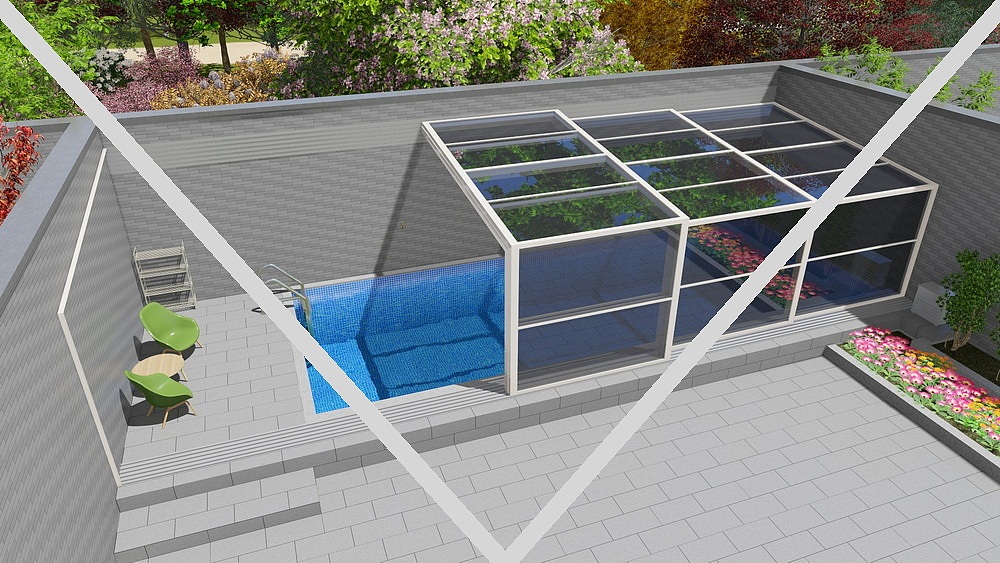 移动阳光房设计效果图S2002