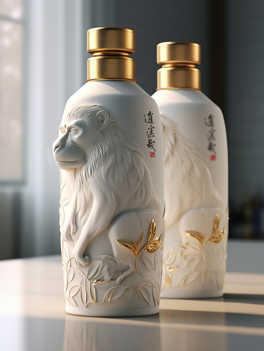 十二生肖白酒包装--猴年（图ZMzQ3Njk5Mzc2） - 包装 - 站酷设计师真象哥原创素材 - 站酷ZCOOL