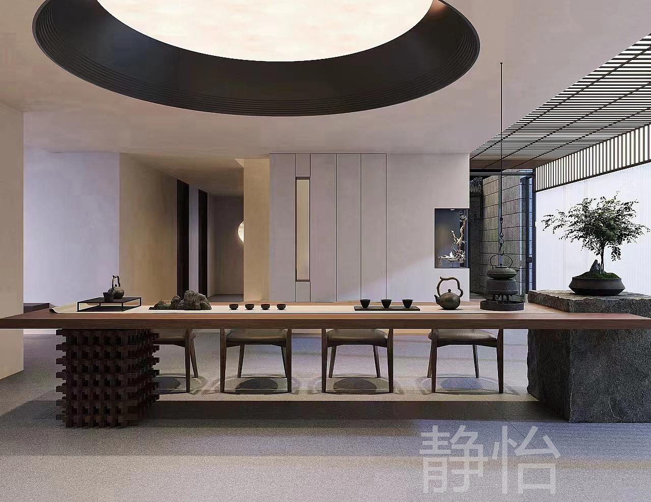 端庄新中式风·私人接待会所（图ZMzQ4NTQyODky） - 商业空间设计 - 站酷设计师静怡设计原创素材 - 站酷ZCOOL