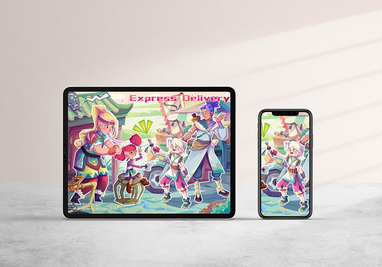 武林兄妹快递（图ZMzQ4Njc5MTMy） - 商业插画 - 站酷设计师不走空原创素材 - 站酷ZCOOL