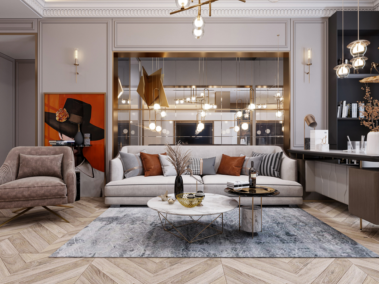 轻奢复式（图ZMzA0NjIwODMy） - 家装设计 - 站酷设计师Z13576075原创素材 - 站酷ZCOOL