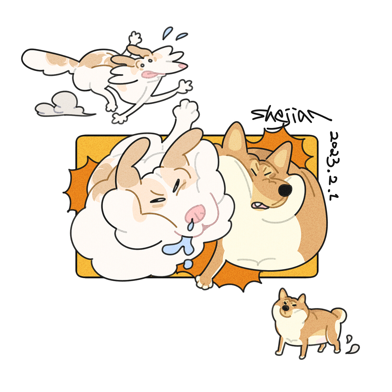 小麦嘬坊系列插图