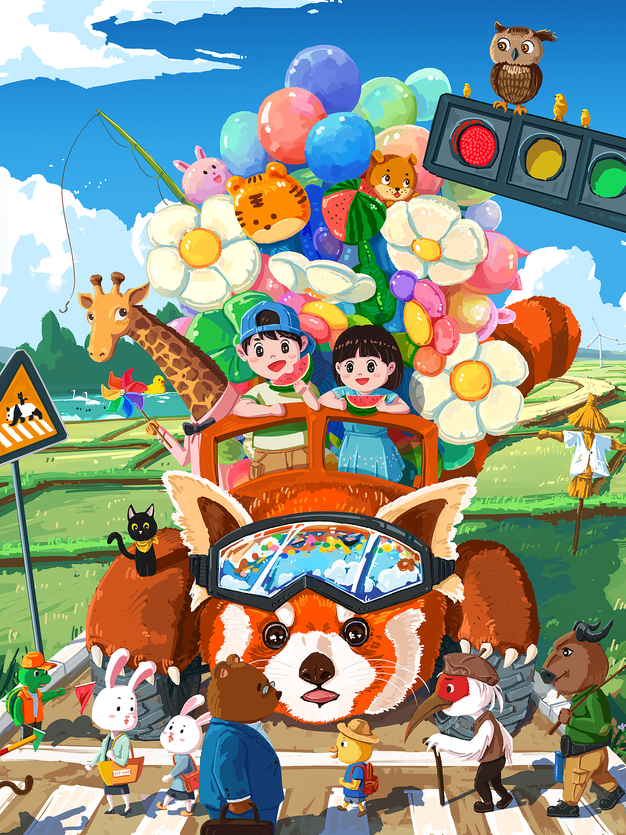 在动物王国的初夏旅行