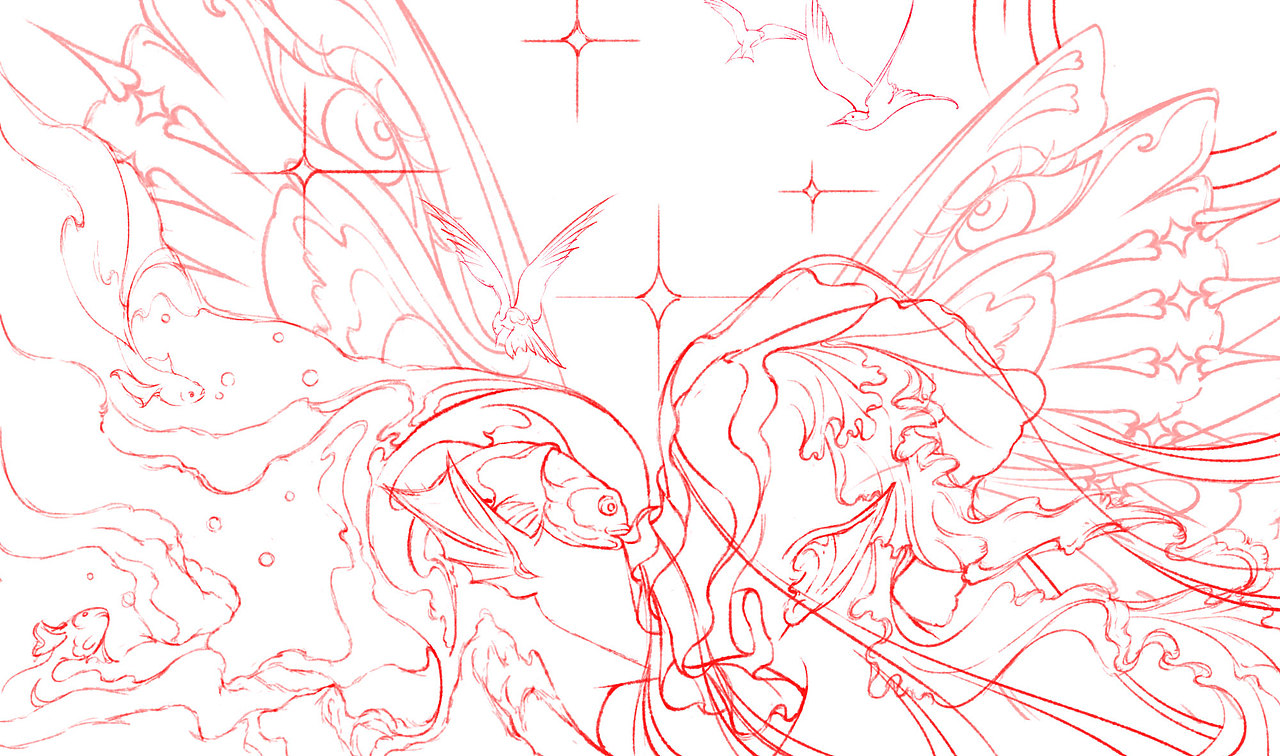 关于我那个蓝色的梦（图ZMzIwNjEzNDIw） - 艺术插画 - 站酷设计师就是阿奇原创素材 - 站酷ZCOOL