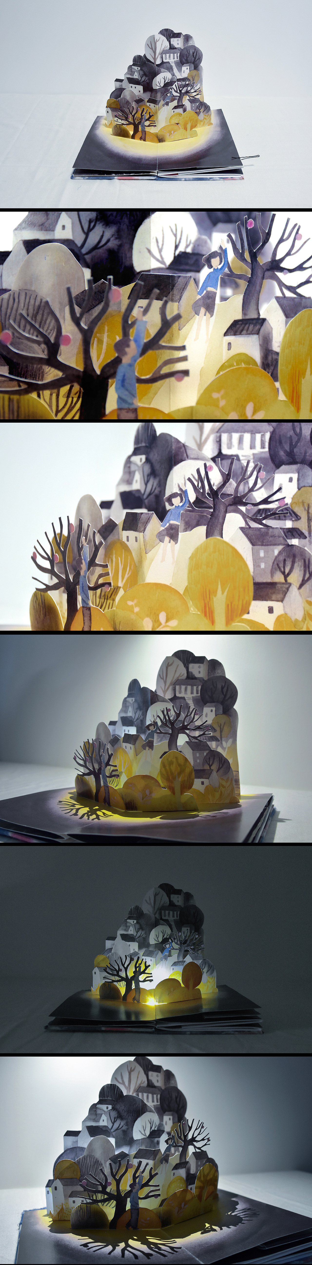 光影立体书《镜中》（内含设计思路及创作过程）（图ZMzA5NDAyMjgw） - 绘本 - 站酷设计师Panda拌月亮原创素材 - 站酷ZCOOL