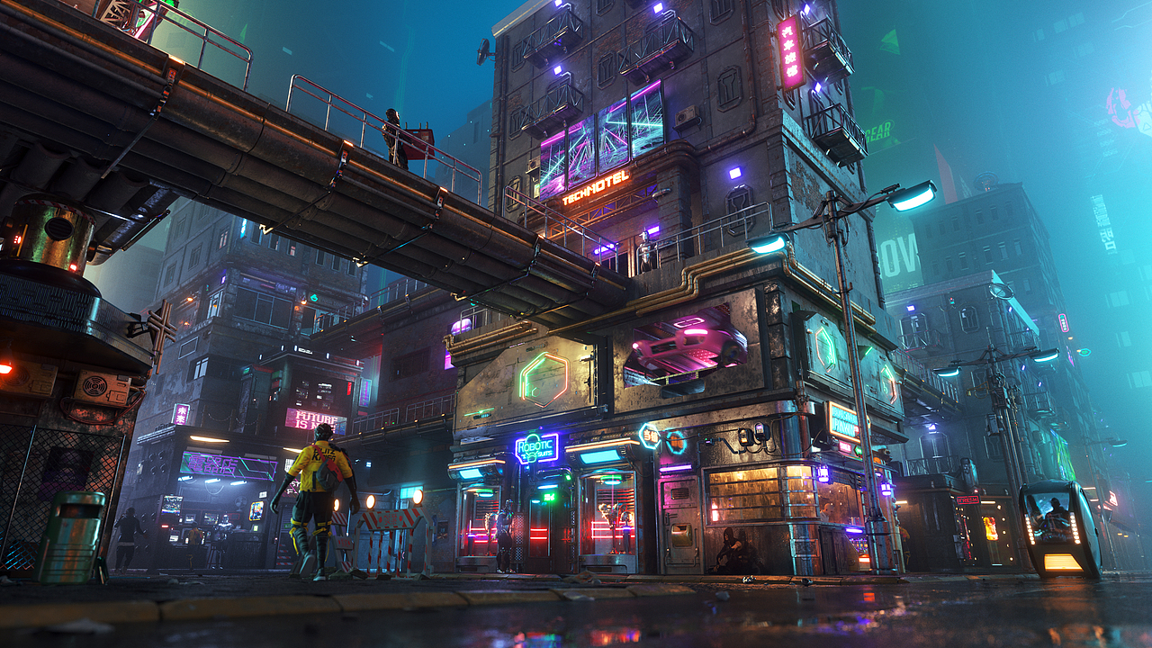 Cyberpunk 场景习作（图ZMzQzODIyMTcy） - 场景 - 站酷设计师elejin原创素材 - 站酷ZCOOL