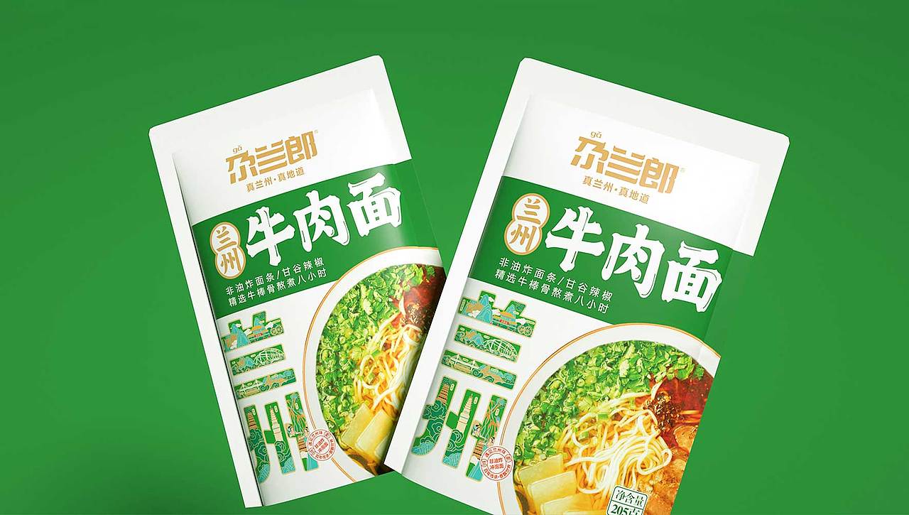 尕兰郎 x 古舍 | 兰州拉面-方便速食包装设计